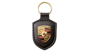 Porsche Crest Key Ring Black and Red