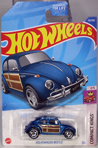 Hot Wheels 2022 Blue Volkswagen Beetle #42, Hot Wheels Compact Kings 2/5