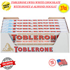 Toblerone Swiss White Chocolate Bars with Honey and Almond Nougat 3.52 Oz. 20 Ct