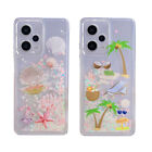 For Various Phone Hot Sale Cartoon Summer Shell Liquid Bling Quicksand CaseCover