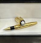 Luxury Great Writers Kipling Series Metal-Gold Color Rollerball Pen No Box