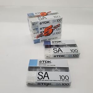 TDK SA 100 Type II Blank Cassette Tapes Lot of 7 SEALED