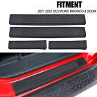 4X For 4 Door 2021-2023 Ford Bronco Door Entry Sill Plate Guard Protector Black (For: 2021 Ford Bronco Badlands)