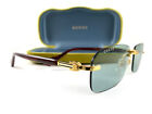GUCCI Sunglasses GG1221S Gold Burgundy Green 003 New Authentic