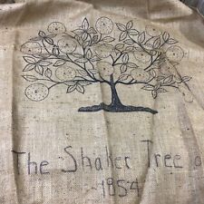 Vintage Shaker Tree of Life silk screened unworked rug