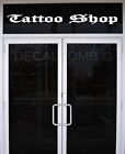 Tattoo Shop decal / sticker old english style parlor ink gun tat design store