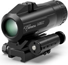 M3X Red Dot Magnifier, 3X Red Dot Sight Magnifier Optics with Built-In Flip to S