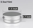 Aluminum Tin Screw Top Round Metal Container With Lid,Storage Jar Travel Tin can