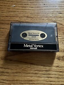 New ListingMaxell Metal Vertex 90  Audio Cassette Tape Type IV Techno Silver Back Coat Used