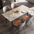 Slate Dining Table Rectangular Kitchen Desk Breakfast Furniture for 6-Person