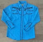 Vintage Scully Western Embroidered Musical  Pearl Snap Shirt Size M