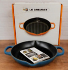 Le Creuset Signature Cast Iron 9.75 Inch Round Deep Grill Pan, Deep Teal *NEW*