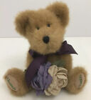 New ListingBoyds Bears Flora Thanksabunch  #903026 Purple Neck Ribbon Rose Bouquet 8”
