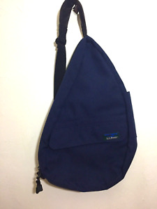 AmeriBag LL Bean Navy Blue Canvas Large Healthy Back Bag Crossbody Sling USA