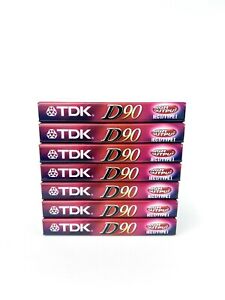 New ListingNEW TDK D90 Blank Audio Cassette Tapes 7 Pack Lot Sealed High Output IECI Type I