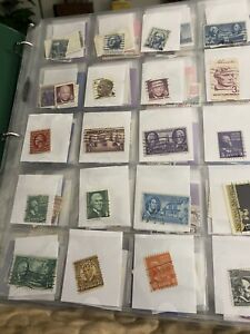 Over 100 US postage stamps used with a few mint