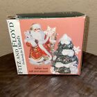 Fitz and Floyd Christmas Santa Father Noel And Tree Salt And Pepper Shakers Excl