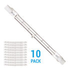 10 Pack 118mm Double Ended 300W T3 120V Clear Bulb Recessed SC R7s Warm White