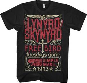 Lynyrd Skynyrd 1973 Hits Free Bird Mens Rock Music Band Graphic T Shirt LS1116