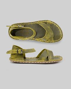 YELLOW Handmade BAREFOOT Sandals, Leather Minimalist Shoes, Women Barefoot