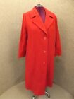 Roamans NEW Dk Red Long Length Notched Collar Wool Trench Coat Womens Plus 20W