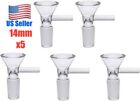 5x 14mm Male Glass Bowl For Water Pipe Hookah Bong Replacement Head HIGH QUALITY