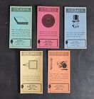 Vintage Set of 5 EYE MAGIC Optical Illusion Trick Cards - Magician Ephemera