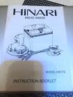 Instructions & recipes for breadmaker HINARI HB110  -  COPY on email/cd