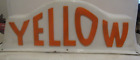 Vintage YELLOW Taxi Cab Roof Light Orange Lettering Plastic Original USA READ