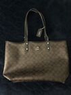 COACH AVENUE CARRYALL IN SIGNATURE CANVAS (COACH F48735) LEATHER ACCENTS FLAW