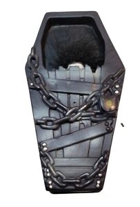 Animated Gemmy Halloween Doorbell Cursed Coffin Edition Pop Up Skeleton Sounds