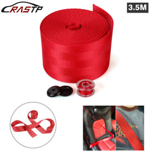 3.5m Red Seat Belt Webbing Replacement Seatbelt Harness Strap