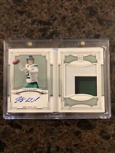 2021 National Treasures Zach Wilson Rookie First Edition Patch Auto 35/99 JETS!