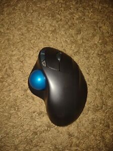 Logitech M570 Wireless Trackball Ergonomic Mouse Blue Ball With Dongle Tested