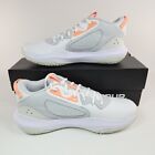 Under Armour Lockdown 6 Basketball Shoes White/Peach Men's Size 11.5 New
