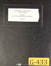 Gorton P1-2, Two Dimensional Pantomill, 2701-A, Maintenance & Parts Manual 1964