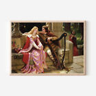 Edmund Leighton - The End of The Song (1902) Poster, Art Print, Painting, Gift