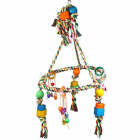 Bonka Bird Toys 1111 Huge Pyramid Rope Swing Charm Perch Parrot Cage Toy