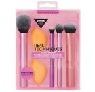 NEW Real Techniques Makeup Brushes Set Sponges Puff Blender Smooth Foundation US