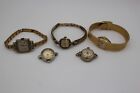 Lot Of 5 Vintage Ladies Watches Rolled Gold and Filled For Parts Longines ECT.