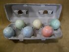 Lot of 6 Polished Stone Marble Eggs