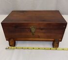 Vintage Small Wooden Box with lid  ( handmade )