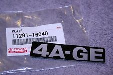 4A-GE Engine Name Plate - MR2 Corolla GTS FX16 AE86 - Genuine Toyota Part- TRD