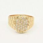 Men's 2.00CT Real Moissanite Engagement Pinky Ring 14k Yellow Gold Plated Silver