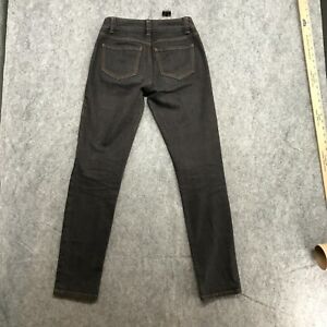 CAbi Jeans Womens Size 0 Black Tapered Leg Regular Fit Zip Fly Black Faded Denim