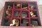 Danbury Mint Gold Christmas Ornaments In Box Complete Set of 12