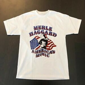 America Music Merle Haggard Shirt White Cotton All Size S-5XL Unisex SS7834