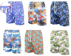 Mens Swim Trunks Cargo Swimming Shorts Beach Suit Board Wear w/ 3 Pockets Mesh
