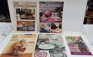 ASSORTED CROCHET/FABRIC CRAFT BOOKLET LOT (5)
