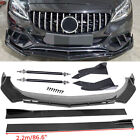 Carbon Fiber Front Bumper Lip /Side Skirt/ Strut Rods For Mercedes Benz C Class